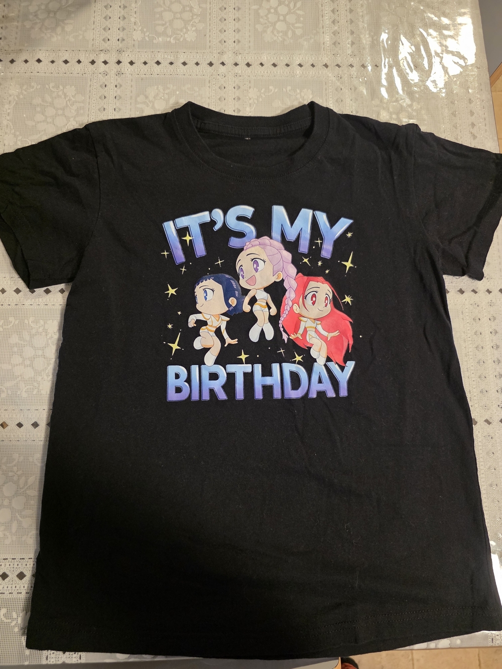 Kids "It's My Birthday" Graphic Tee - Black K-POP 10/12
